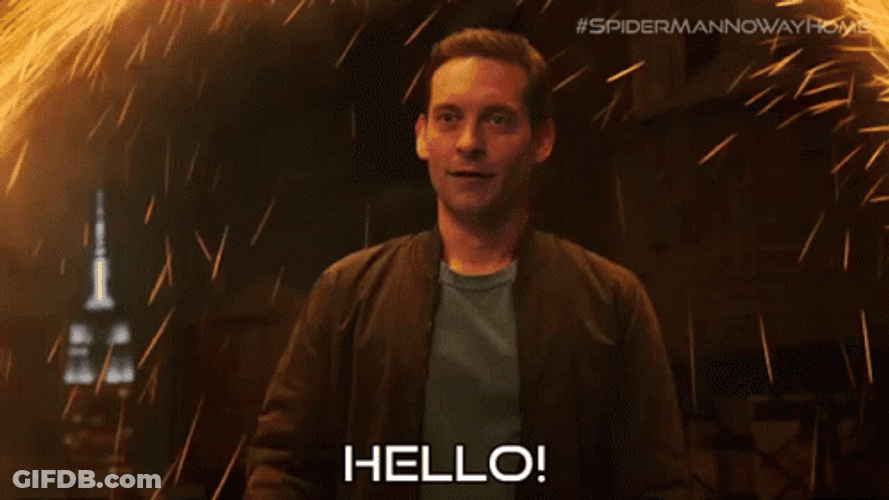 Tobey Maguire Saying Hello GIF