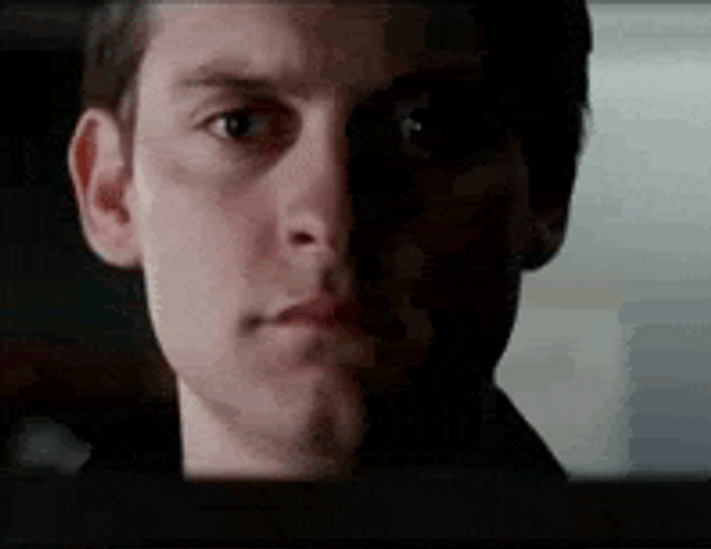 Tobey Maguire With Flowing Tears GIF