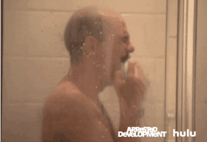Tobias Crying In The Shower GIF