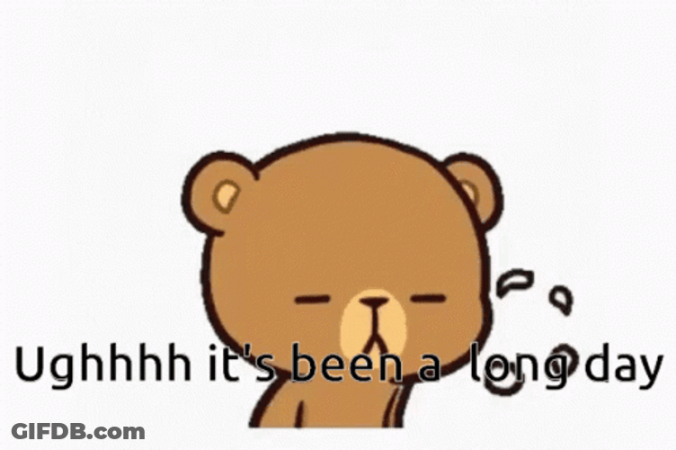 Today Drained Me Mocha Bear In Flames GIF