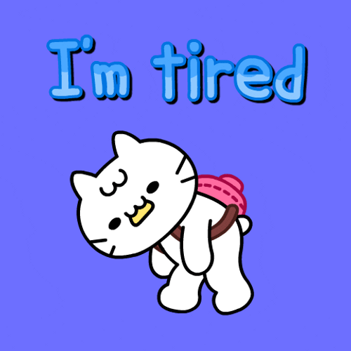 Today Drained Me Tired Cat Walking GIF