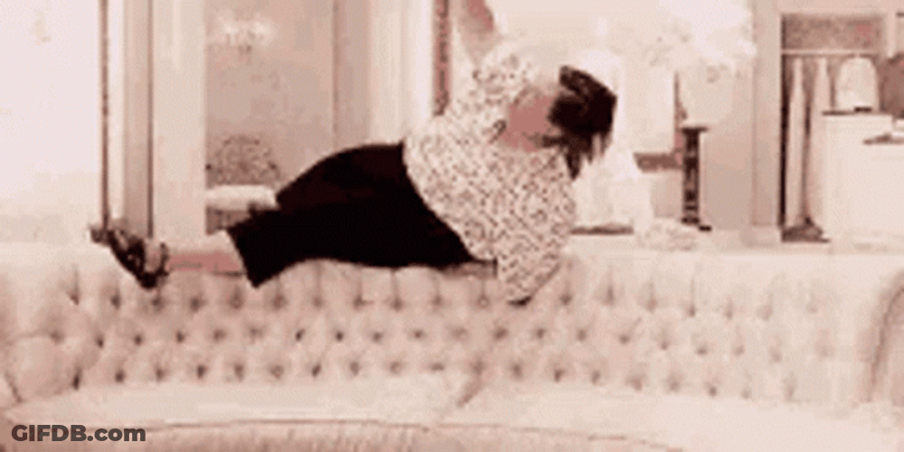 Today Drained Me Woman Lying On Couch GIF