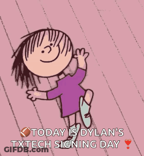 Today Is Dylan 'S Txtech Signing Day With A Cartoon Girl GIF