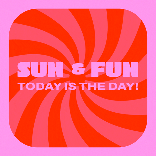Todays The Day Swirling Retro Wave Design GIF
