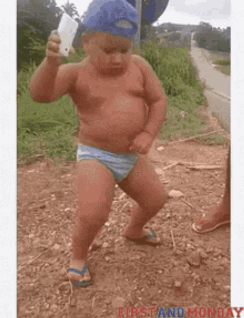 Toddler Doing A Funny Dance GIF
