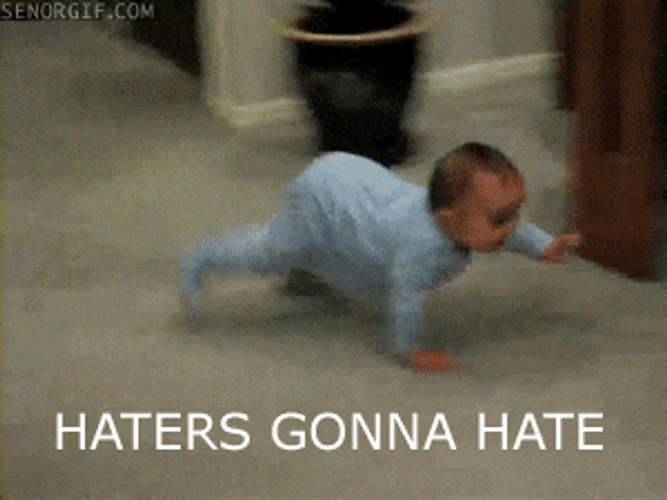 Toddler Fast Crawling Haters GIF
