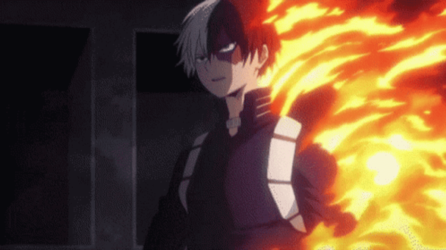 Todoroki Shoto Blazing With Fire GIF