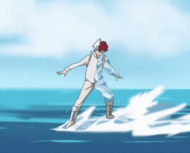 Todoroki Shoto Surfing GIF