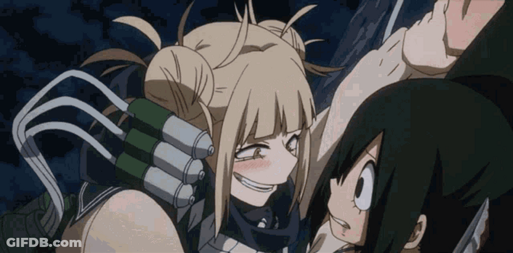 Toga Himiko MHA Talking Asui GIF