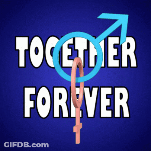 Together Forever Male Female Spinning Icon GIF