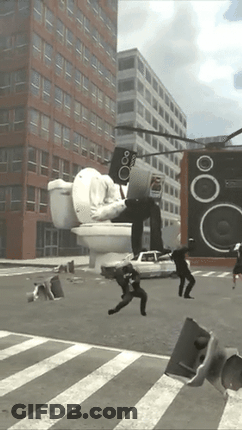 Toilet Man And Speakerman Is Dancing GIF