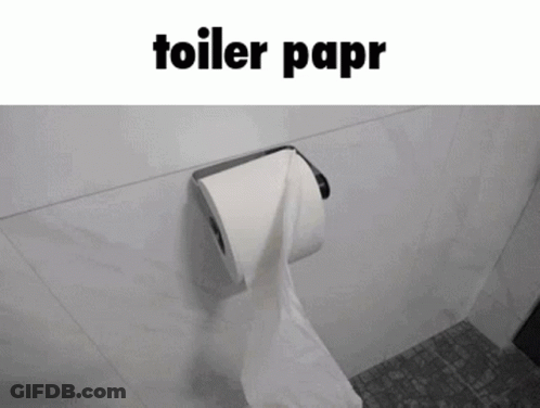 Toilet Paper Roll On Holder GIF