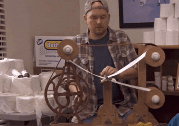 Toilet Paper Rolling In The Machine GIF
