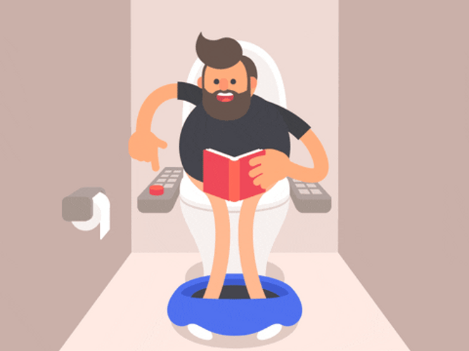 Toilet Rocket Moving Cartoon GIF