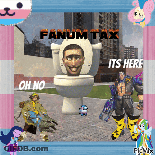 Toilet With Man's Head And Fanum Tax GIF