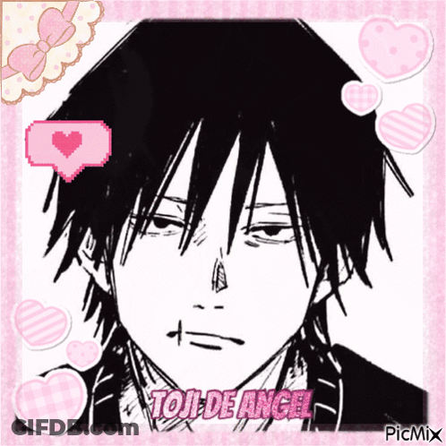Toji De Angel Black And White Drawing GIF