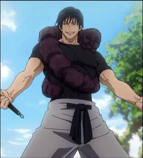 Toji Fushiguro Chubby Cat Belly Rub Meme GIF