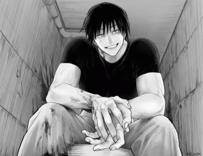 Toji Fushiguro Monochromatic Moving Art GIF