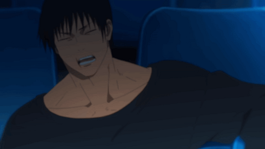 Toji Fushiguro Shocked Reaction Rolling Head GIF