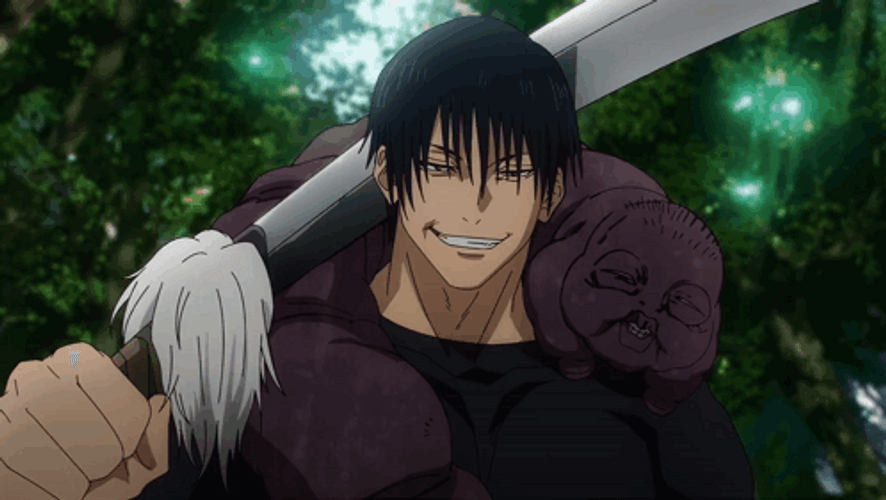 Toji Fushiguro Wielding Big Sword Jujutsu Kaisen GIF