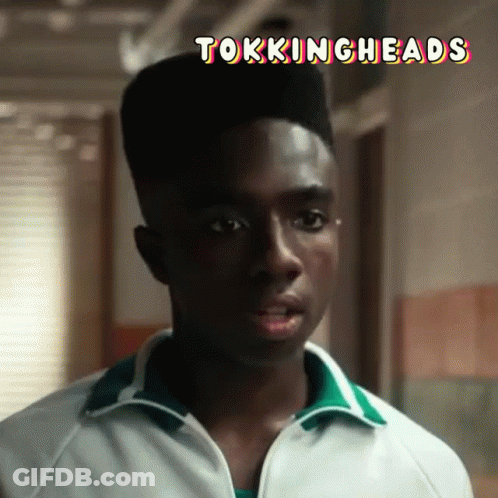 Tokingheads Text Above Man's Face GIF