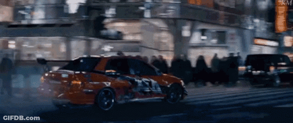 Tokyo Drift Gliding In Pedestrian Lane GIF