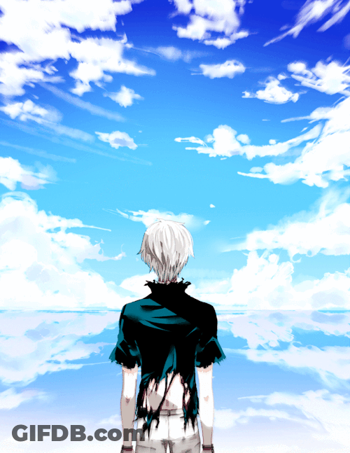 Tokyo Ghoul Anime Cloudy Blue Sky GIF