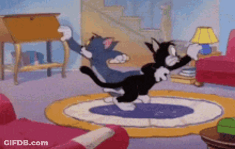 Tom And Butch Frantically Search For Jerry GIF