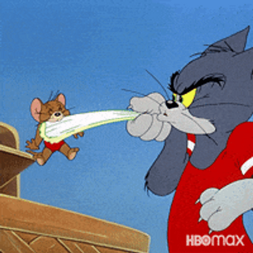 Tom And Jerry Bite Eating Celery GIF