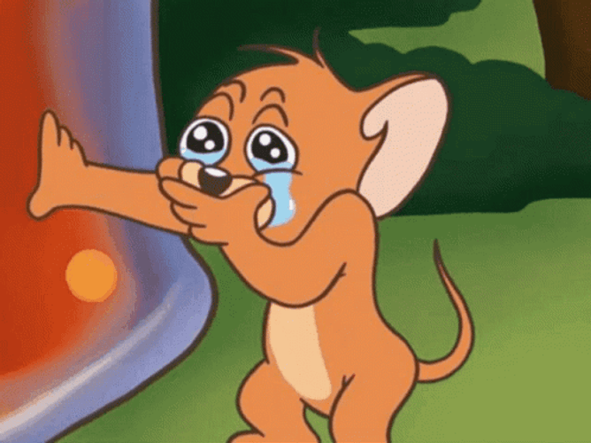 Tom And Jerry Crying Holding It In Meme GIF