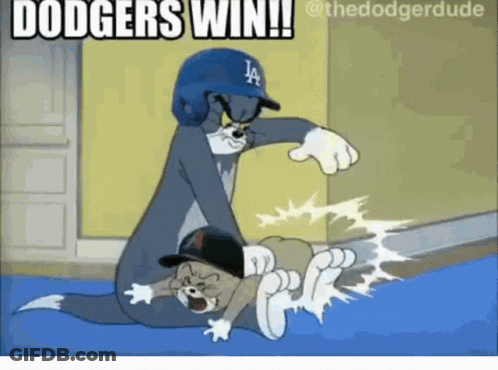 Tom And Jerry Dodgers Win GIF