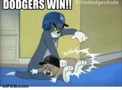 Tom And Jerry Dodgers Win GIF