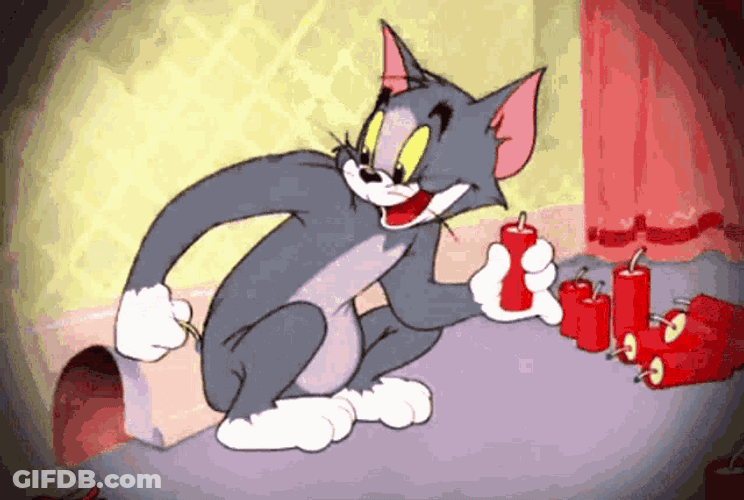 Tom And Jerry Explode GIF