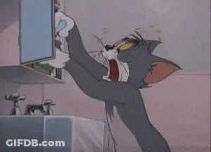 Tom And Jerry In Bathroom Holding Soap GIF