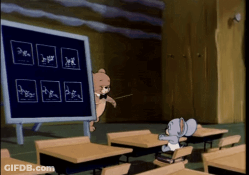 Tom And Jerry In Classroom GIF