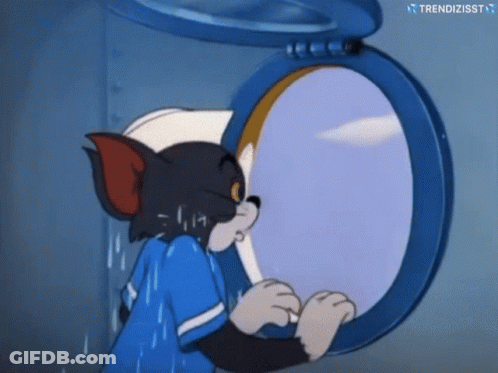 Tom And Jerry Looking Out Porthole GIF