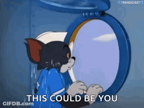 Tom And Jerry Looking Out Window GIF