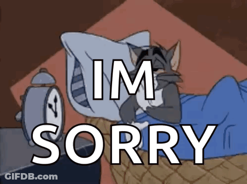 Tom And Jerry Lying In Bed Sorry GIF