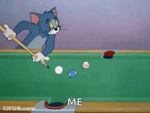 Tom And Jerry Playing Pool GIF