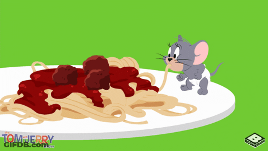 Tom And Jerry Spaghetti GIF