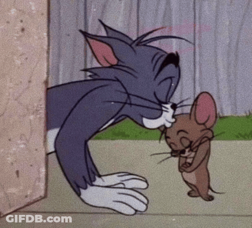 Tom And Jerry Standing Together GIF
