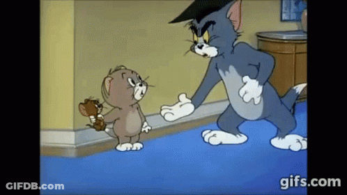 Tom And Jerry Standing Together GIF
