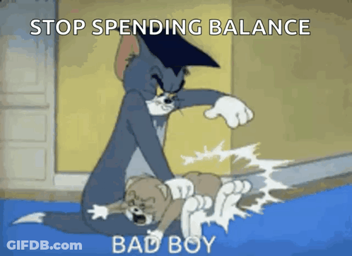 Tom And Jerry Stop Spending Balance Bad Boy GIF