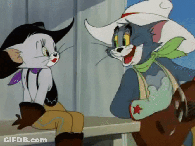Tom And Jerry Texas Tom 1950 Tara Kiss GIF