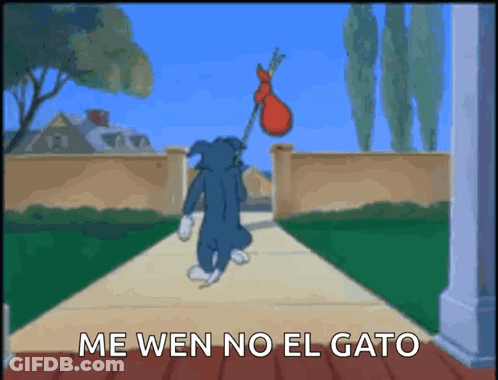 Tom And Jerry Walking Down Sidewalk Me Wen No El Gato GIF