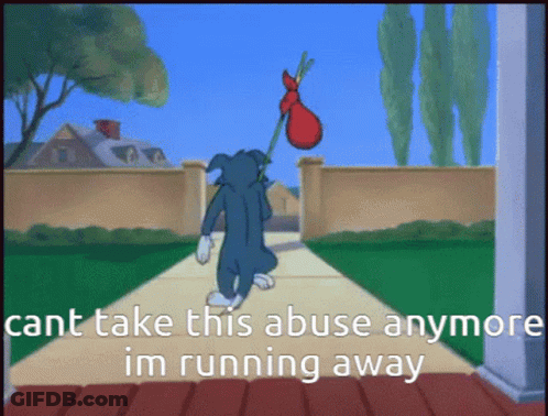 Tom And Jerry Walking With Red Bag GIF