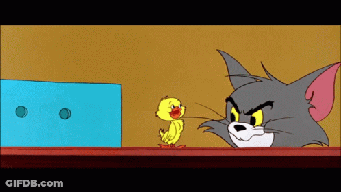 Tom And Jerry With Yellow Duck GIF