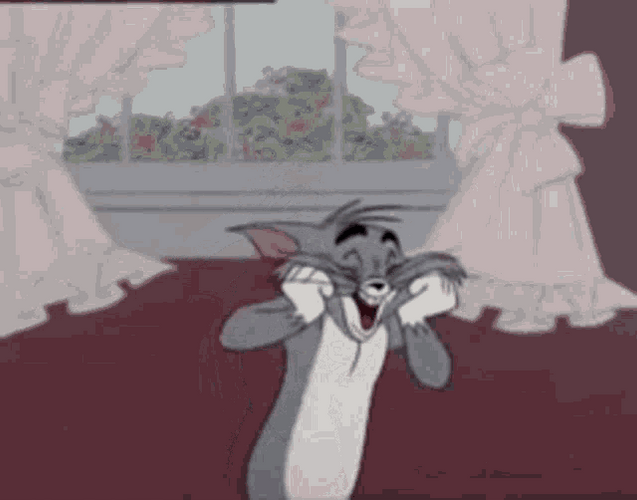 Tom Cat Laughing Then Crying GIF