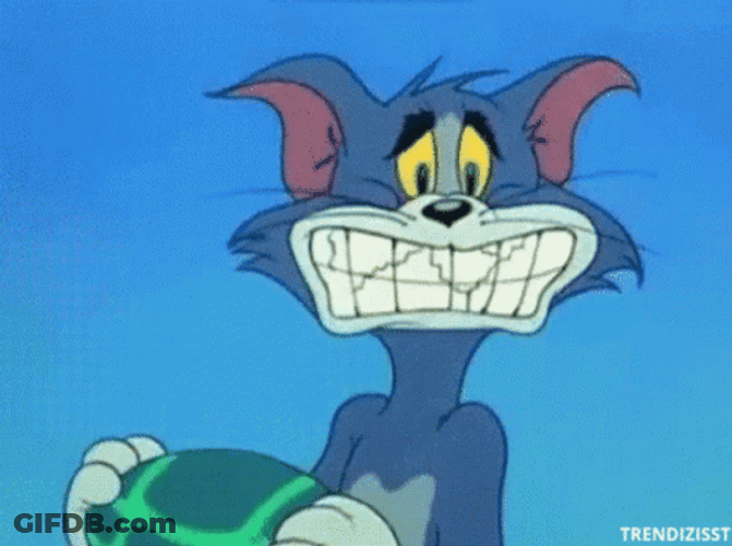 Tom Cat No Teeth Fall Out GIF