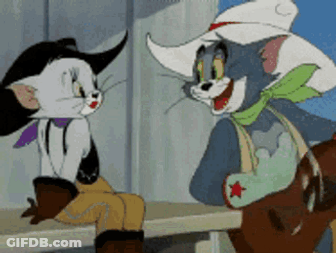 Tom Cat Serenading Tara Cartoon Love GIF